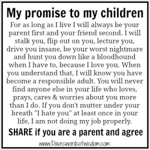 Promise to my children
